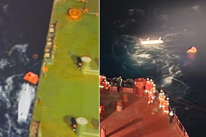 Rower rescued after ‘rogue waves’ capsize boat in middle of Atlantic