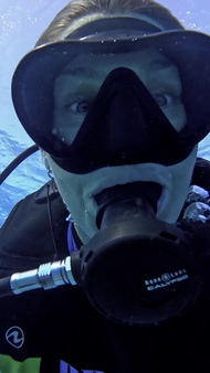 Scuba diver screams with joy during ‘magical’ dolphin encounter