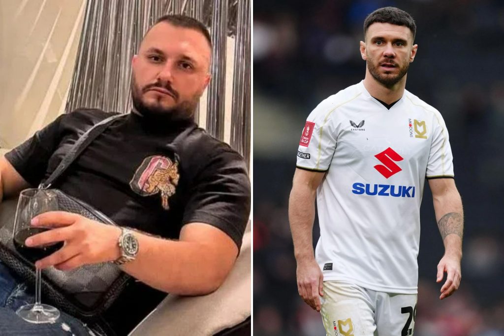 Footballer chased off three burglars after being woken by torch – as his pregnant wife and young daughter slept