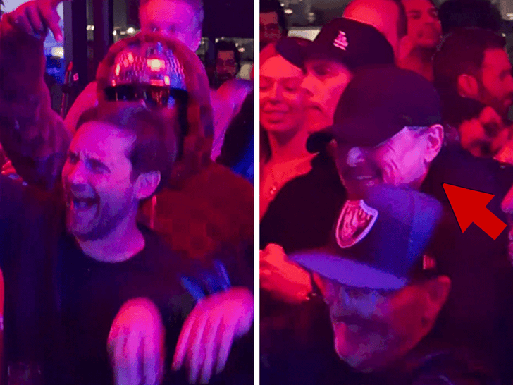 Leonardo DiCaprio & Tobey Maguire Dance to Ice Cube at Super Bowl Party