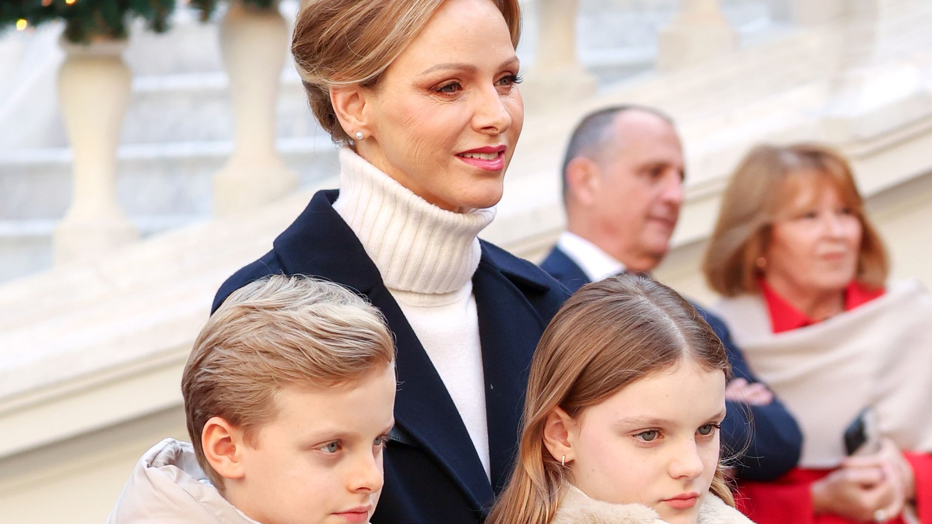 Princess Charlene and daughter Gabriella look almost identical in ski coats and longest hair