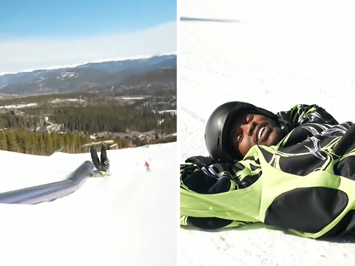 Shilo Sanders Takes Hard Fall While Snowboarding, ‘I’m Done!’