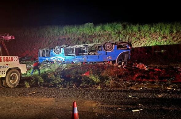 Tragedy as eight killed and 45 injured as packed bus in Brazil flips on its roof