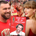 Travis Kelce’s Podcast Account Posts Valentine’s Day Card Referencing Taylor Swift’s ‘Wood’