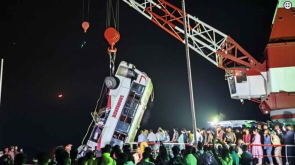 Bangladesh bus plunges 30ft into river with dozens feared dead