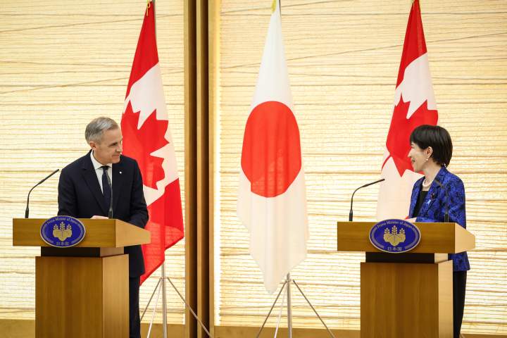 Canada and Japan sign partnership deal on defence, energy, trade