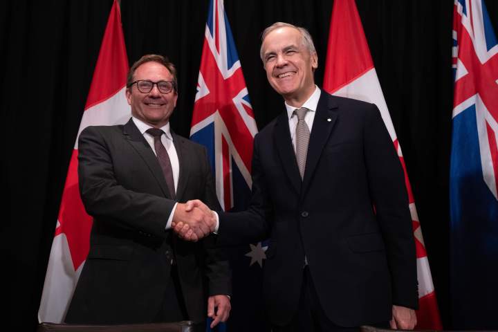 Carney stresses the strength of ‘middle powers’ in Australia visit