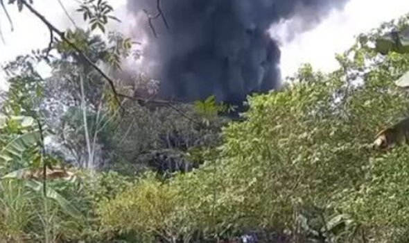 Colombia plane crash: Horror as aircraft ‘carrying 110 soldiers’ erupts in fireball