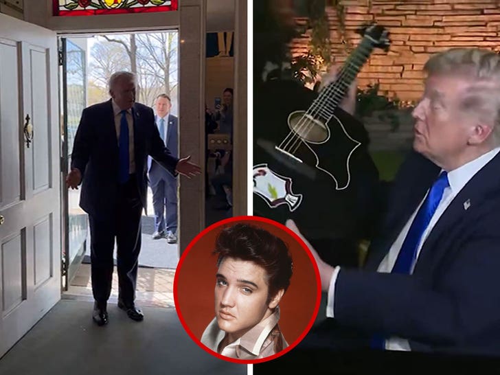 Donald Trump Jokes About Fighting Elvis During Graceland Tour, on Video