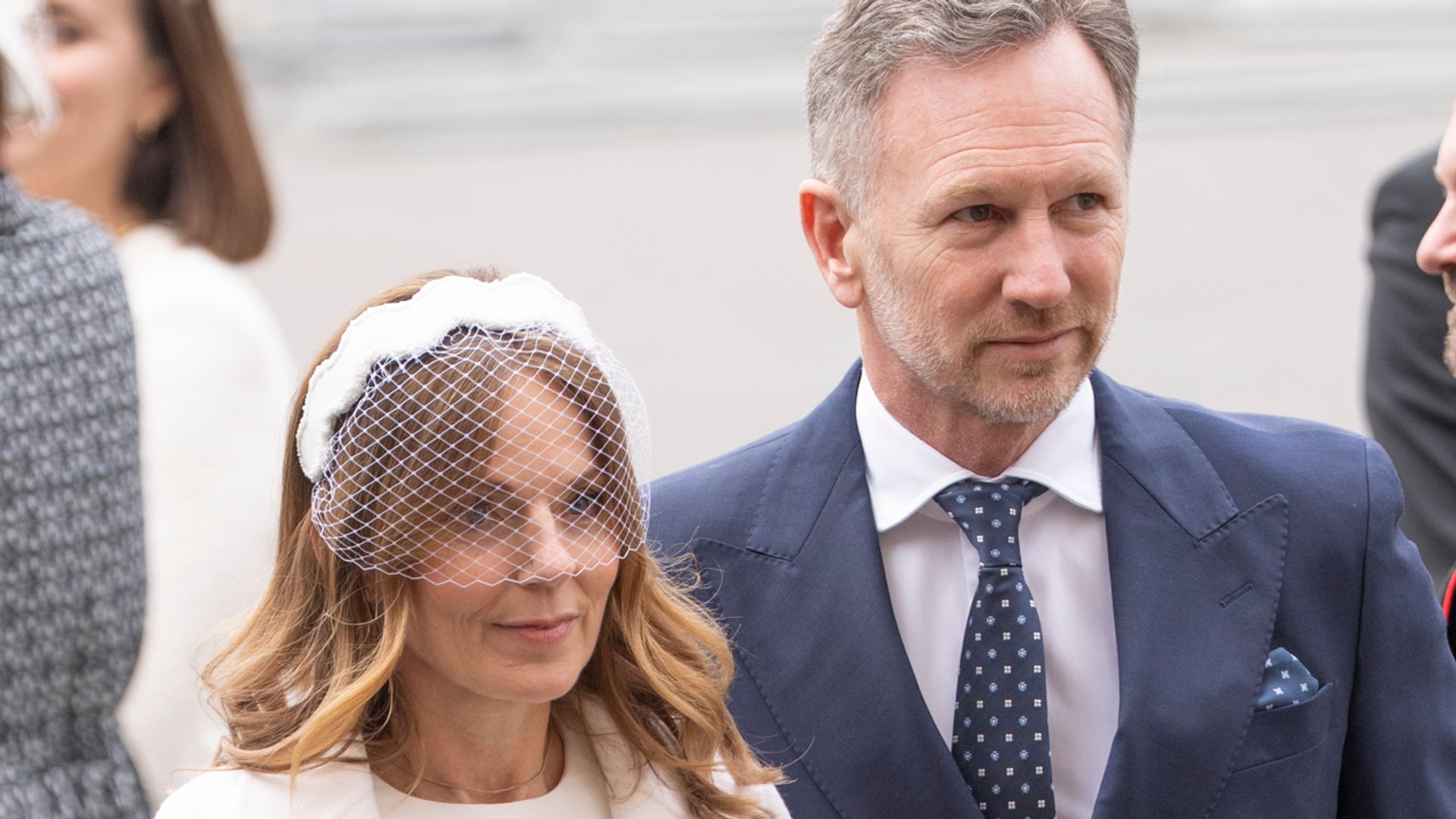 Geri Halliwell-Horner turns heads in bridal ‘space rock’ outfit during united appearance with husband Christian
