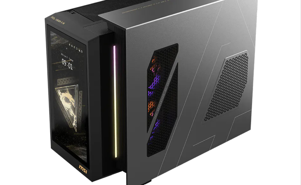 ‘Like a half-molted lobster’: MSI redefines what an all-in-one PC is with a barebone PC that includes a 13.3-inch touchscreen, RTX 5080X, and a weird PS3-esque appendage