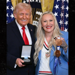 President Trump Gifted Medal By U.S. Olympian At White House