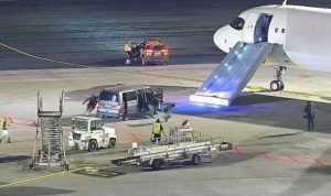 Terror on Tenerife plane as passenger opens door and disappears down emergency slide