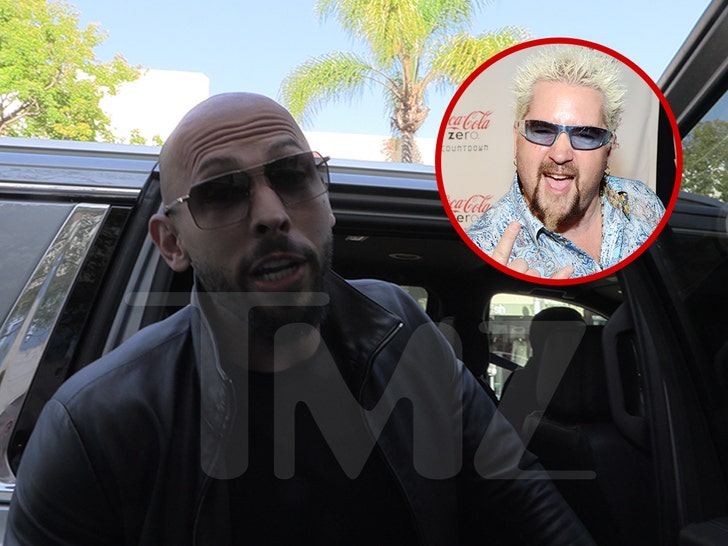 Andrew Tate Rips Into Guy Fieri Over UFC Meetup, Hurls Racial Slur