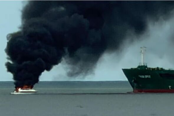 Four rescued as boat sets on fire and sinks off coast of Dun Laoghaire