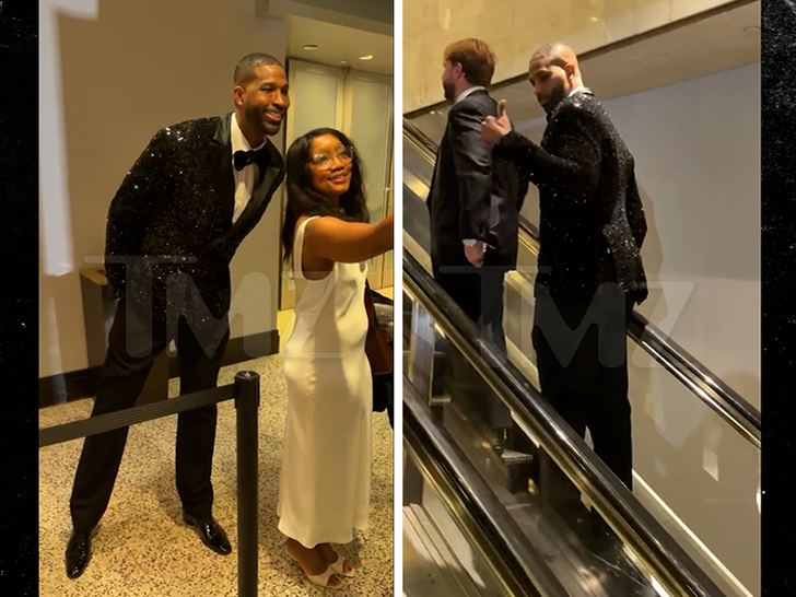 Tristan Thompson Takes Photos With Fans Before White House Correspondents Dinner