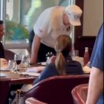 Trump ‘battered and exhausted-looking’ as he struggles into seat after golf session