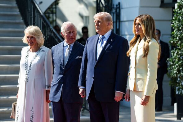 Trump’s hand ‘swollen and discoloured’ as he poses for photos with King Charles