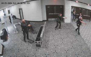 CCTV shows moment alleged gunman stormed White House Correspondents’ dinner