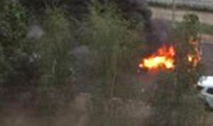 Explosion rocks Moscow region as car goes up in flames ‘with driver inside’