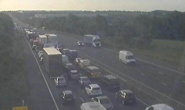 M6 traffic LIVE: Chaos on major motorway as vehicle overturns – all lanes closed