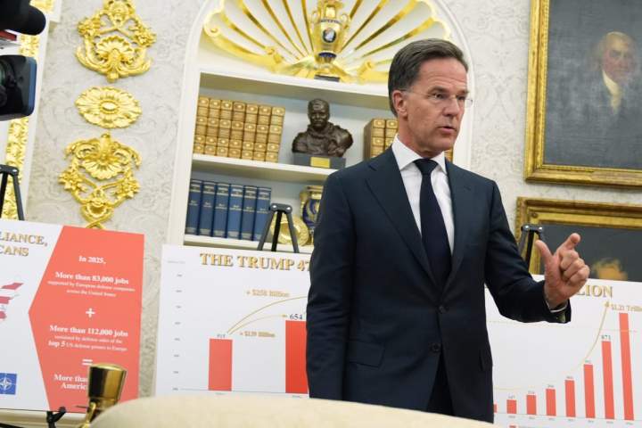 NATO’s Rutte brings charts, pushback as Trump questions alliance’s worth