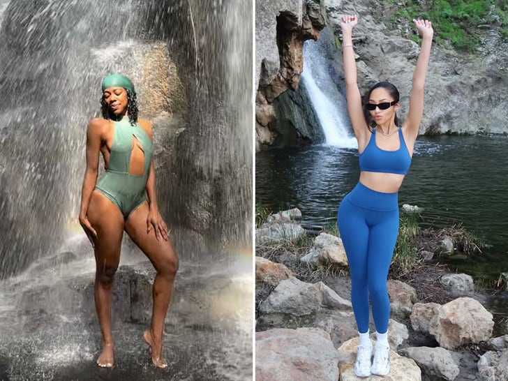 Waterfall For These Sizzling Stars … What A Rush!