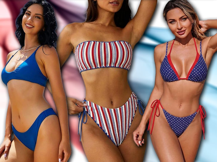 Best Red, White & Blue Bikinis for the 4th of July