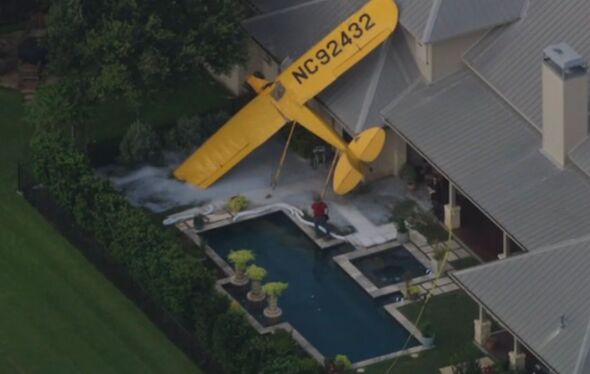 Pilot injured after plane crashes into roof of Texas house as homeowners sleep