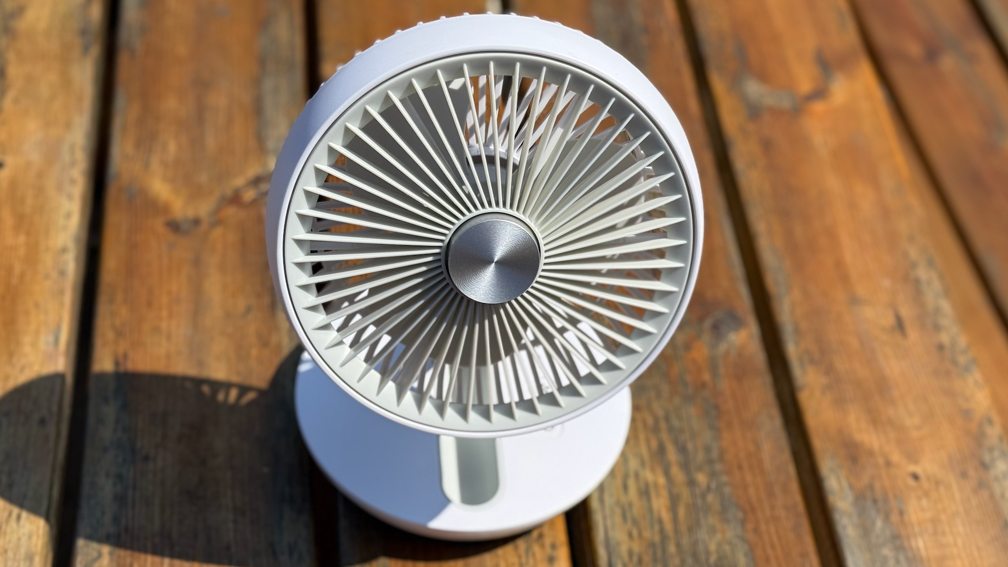 The Dimplex Rechargeable Cordless Desk Fan is a good go-anywhere fan, but you might want to play some music to drown out its drone