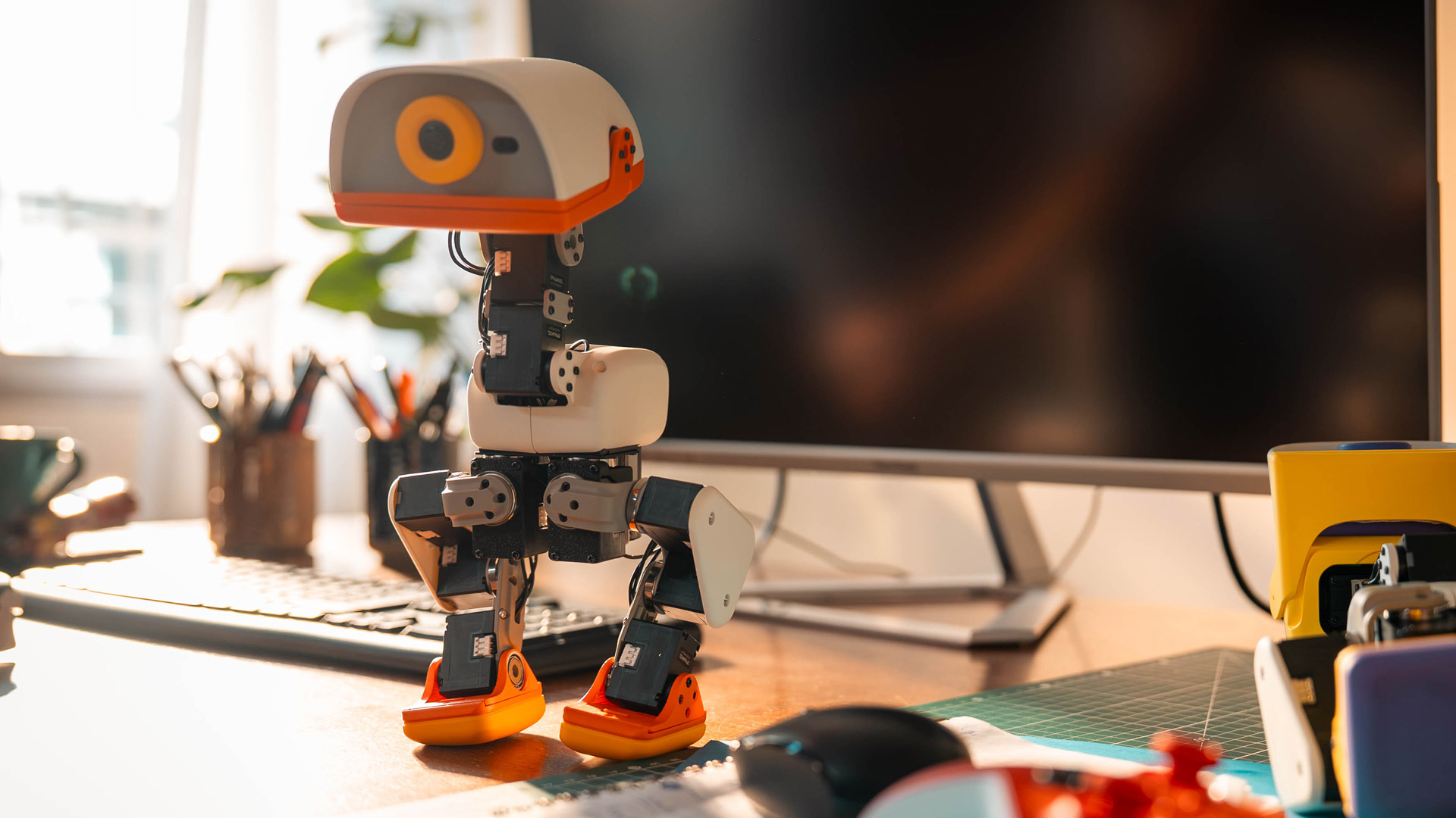 Forget Disney’s BDX Droid — the 9 Hugging Face Microduck robot is even more adorable and versatile thanks to Lidar, NFC and, yes, roller skates