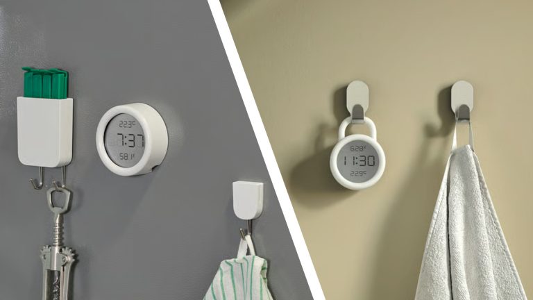 IKEA’s super-cheap bathroom gadget combines a clock, thermometer and humidity reader in one — so you can quickly check how late you are for work