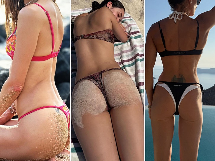 Summer Bums Soaking the Sun With Sandy Cheeks