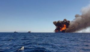 Blue Star ship engulfed by raging fire off Mykonos as 29 people rescued
