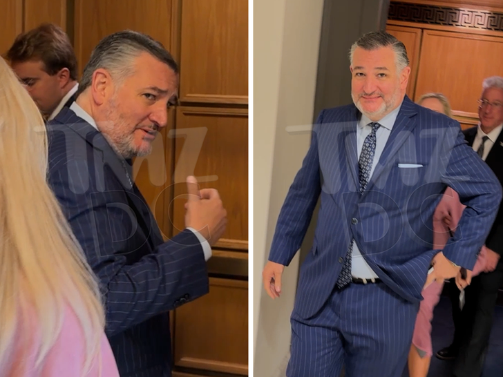 Senator Ted Cruz Takes Elevator Down One Floor, Talks College Sports Bill