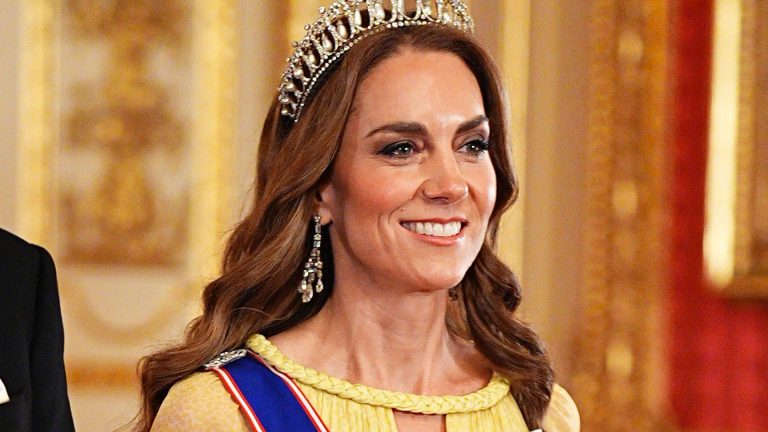 How Kate Middleton transformed sheer runway couture into state banquet royal glamour