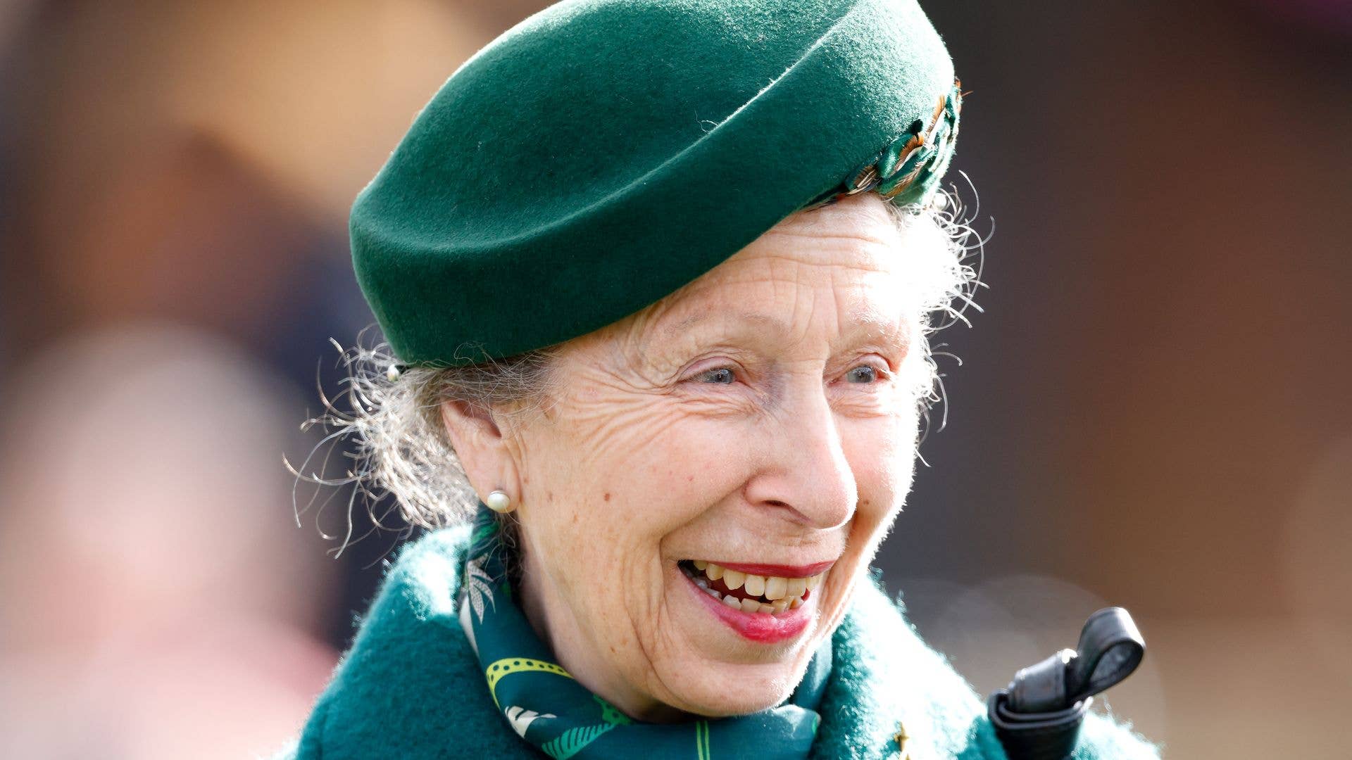 Princess Anne goes full peacock in scene-stealing fitted skirt