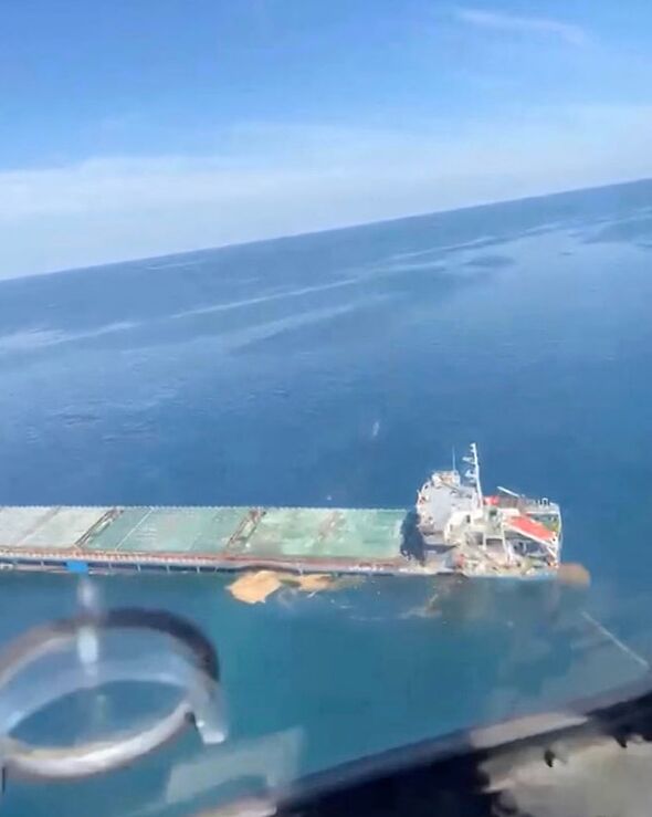 Two dead and 11 rescued after ‘Russian drone strike’ hits cargo ship in Black Sea